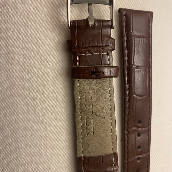Rolex Brown Leather Watch Strap - Picture 1 of 13